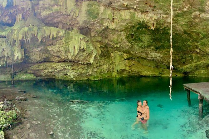Playa del Carmen Buggy Tour with Cenote Swim and Mayan Village Visit - A refreshing stop at an underground cenote