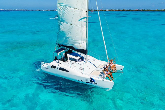 Private Catamaran from Cancun to Isla Mujeres for up to 13 People - Leaving Marina Las Perlas for Isla Mujeres