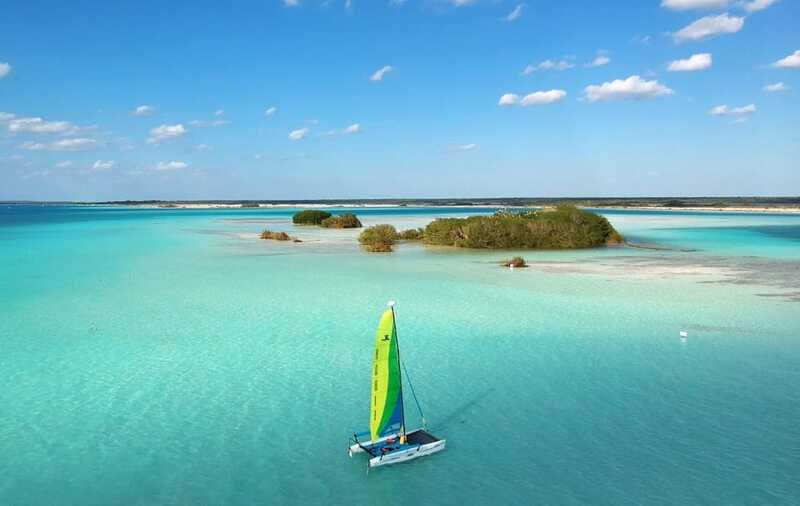 Private Hobie Cat Sailing Tour - The three-hour route through Bacalar Lagoon