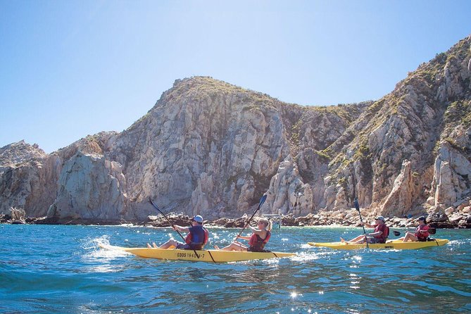 Private Los Cabos Arch & Playa del Amor tour by Glass bottom kayak - Seeing Playa del Amor from the water