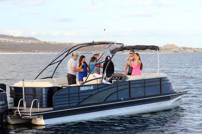 Private Luxury Pontoon Boat, Snorkel, Arch, Sunset & byond - What your two hours around Cabo actually look like