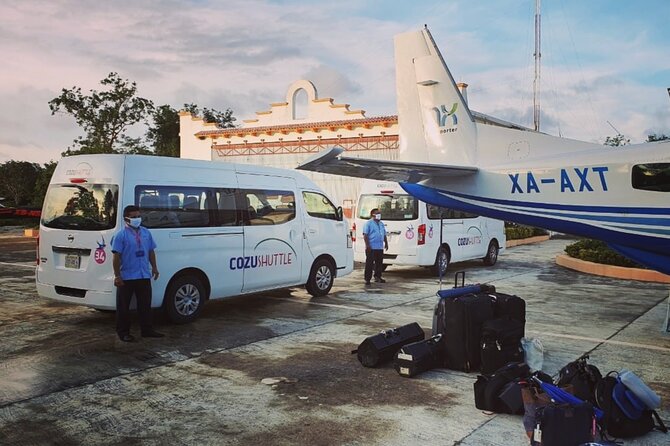 Private Shuttle from Inside Cozumel Airport to hotels in Cozumel - The airport-to-hotel route takes 5 to 25 minutes