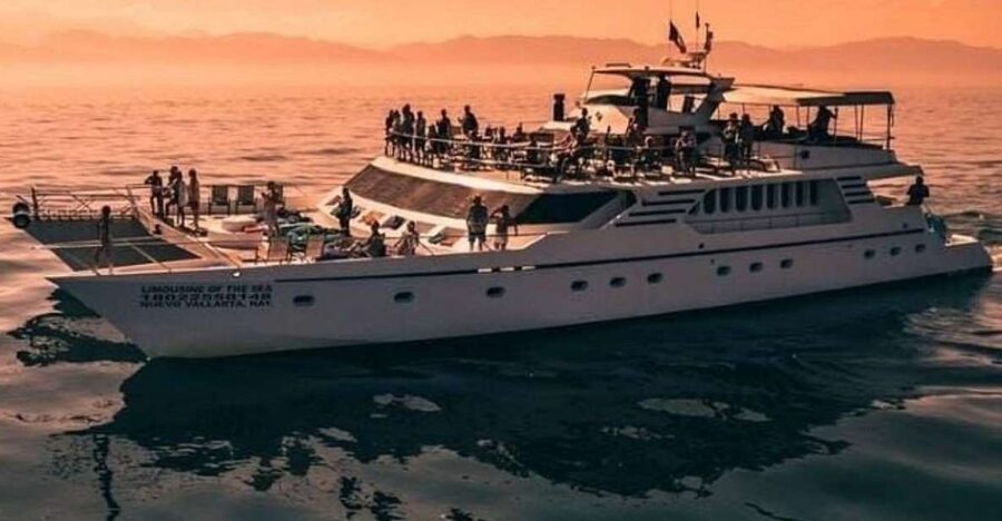 Puerto Vallarta: Mega Yacht Whale Watching Sunset Cruise - Boarding at either Chica Locca departure point