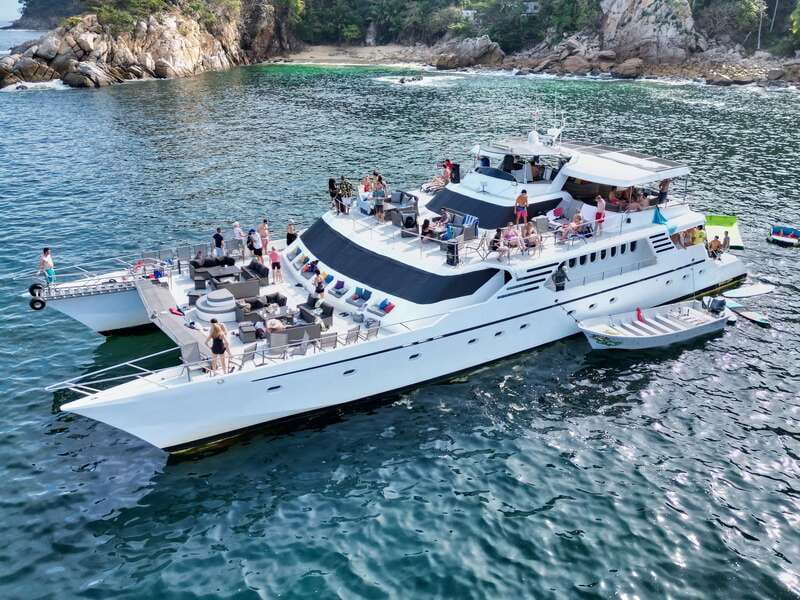 Puerto Vallarta: Yelapa Mega Yacht Cruise - Swimming, snorkeling, and the floating lounge