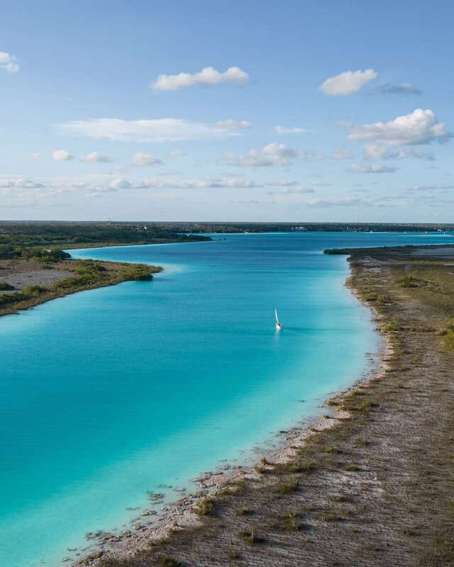Sailboat tour in the seven colors lagoon of Bacalar - Pirate’s Channel and the first swim
