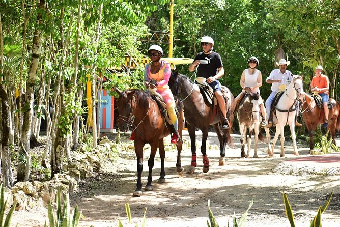 Tequila Tasting, Horseback Riding,ATV, Ziplines Cenote and Lunch - A short horseback ride through the trees