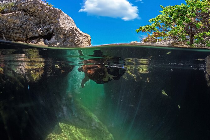 Tulum Guided Tour, Magical Cenote, Lagoon Snorkeling and Beachside Lunch - Cenote El Sueño and the cave swim