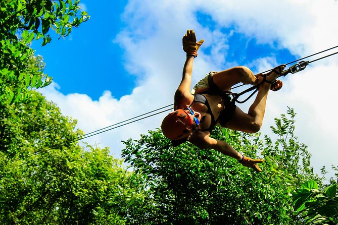 Ultimate 5x1 Combo with ATV, Ziplines, Cenote & Reef Snorkeling - Ziplines and bridges through the Maya jungle