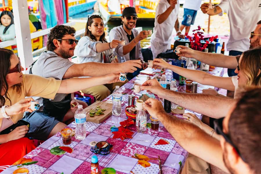 Xochimilco: traditional boat tour, culture, and fun. - Finding the purple arch at Las Flores Nativitas