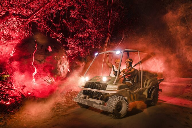 Xplor Fuego with Buffet Style Dinner and transportation - The two zip-line circuits: stars, stairs, and water landings